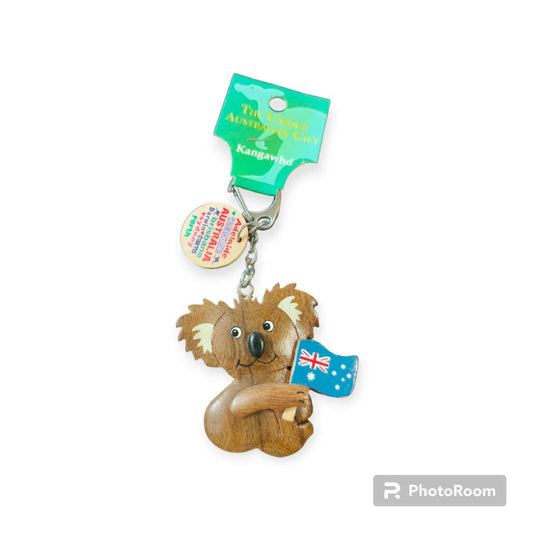 Australian Souvenir  Koala Wooden Keyring