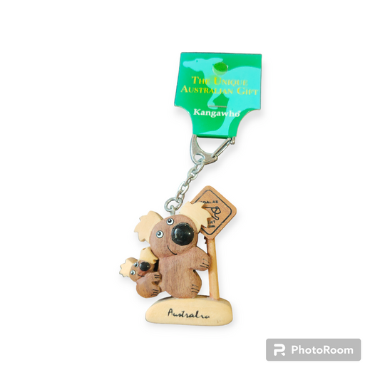 Australian Souvenir Koala Wooden Keyring