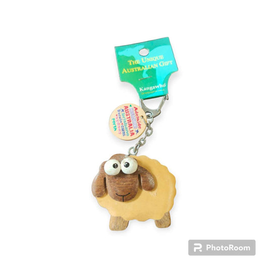 Australian Souvenir Sheep Wooden Keyring