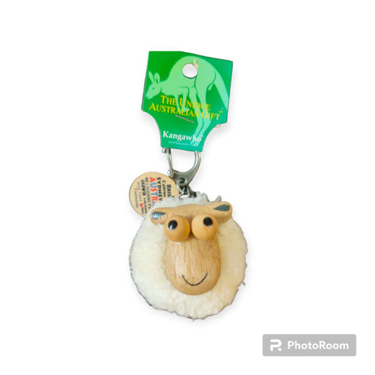 Australian Souvenir Pom Pom Sheep Keyring