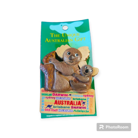 Australian Souvenir Koala Wooden Magnet