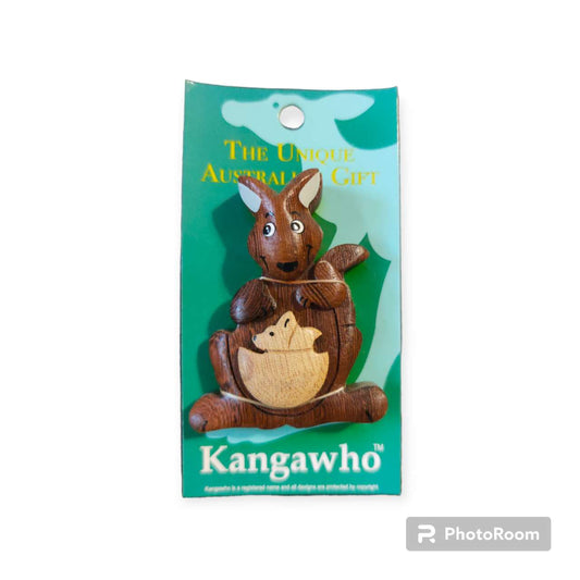 Australian Souvenir  Kangaroo Wooden Magnet