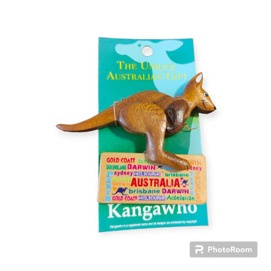 Australian Souvenir  Kangaroo Wooden Magnet