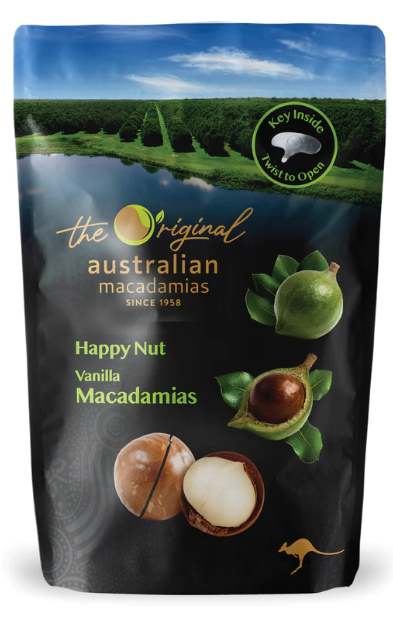 Happy Nut Vanilla Macadamias 225g