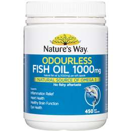 Nature's Way Odourless Fish Oil 1000mg 450 Pack