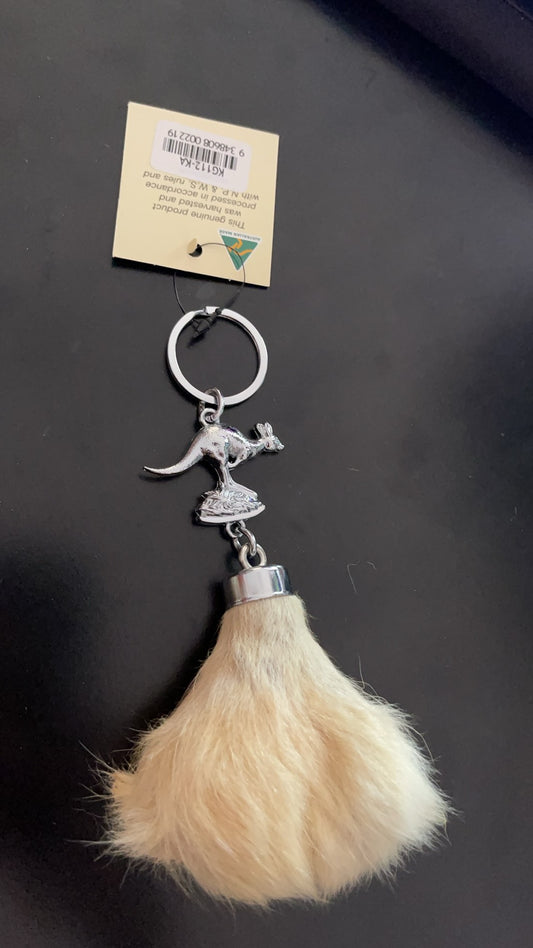 KANGAROO SCROTUM KEYRING with Kangaroo logo