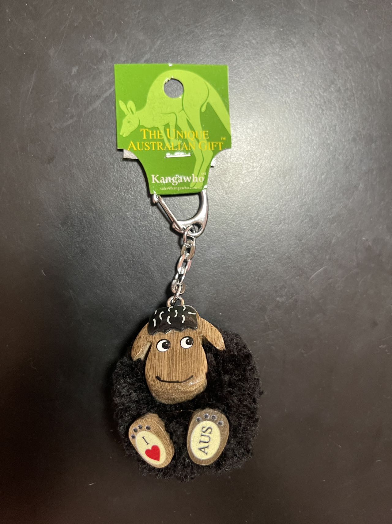 Australian Souvenir Pom Pom Sheep Keyring