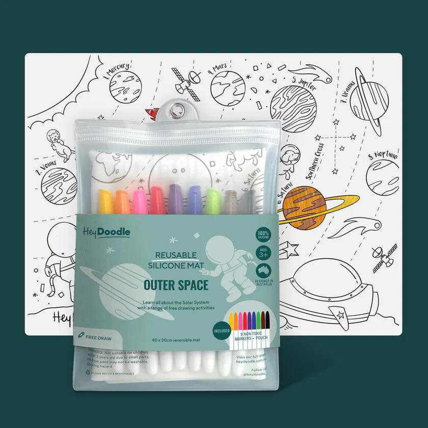 Hey Doodle Outer Space Classic Colouring & Doodle Mat