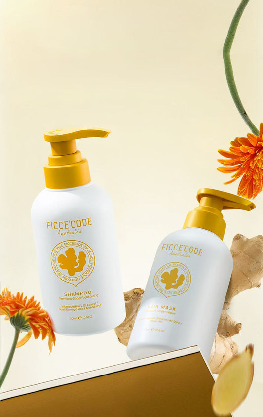 FicceCode Ginger Backhousia Shampoo 300ml (NEW IMAGE)