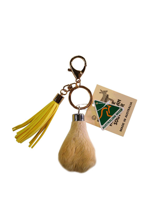 Kangaroo Scrotum Keyring with short Tassels