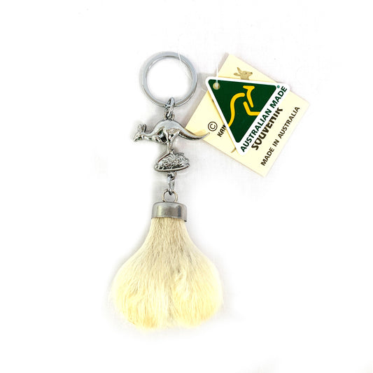 KANGAROO SCROTUM KEYRING with Kangaroo logo