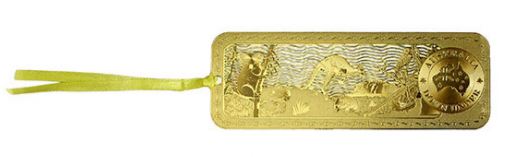 Australian Souvenir Gold Kangaroo Bookmark