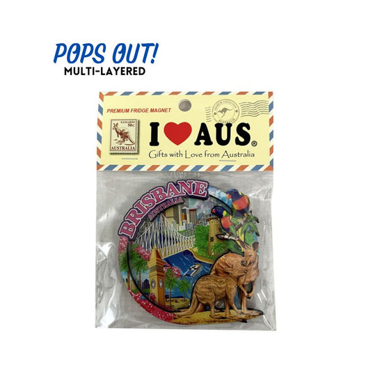 Australian Souvenir  2 Layers Premium Fridge Magnet Brisbane