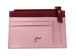 Australian Souvenir Boxed card wallet & zipped coin pocket - red & pink