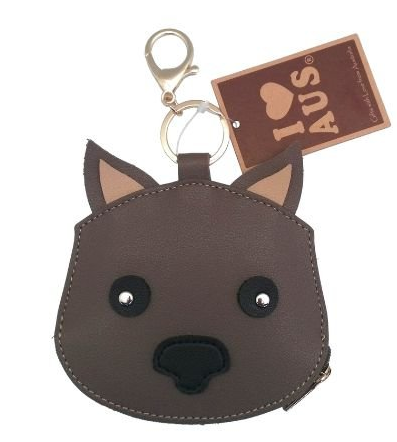 Australian Souvenir Wombat head shape coin bag