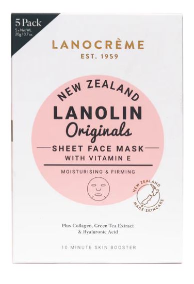 Lanocreme-Sheet Face Mask with Vitamin E