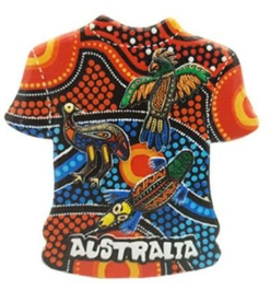 Australian Souvenir  Tee shape shape aboriginal Magnet