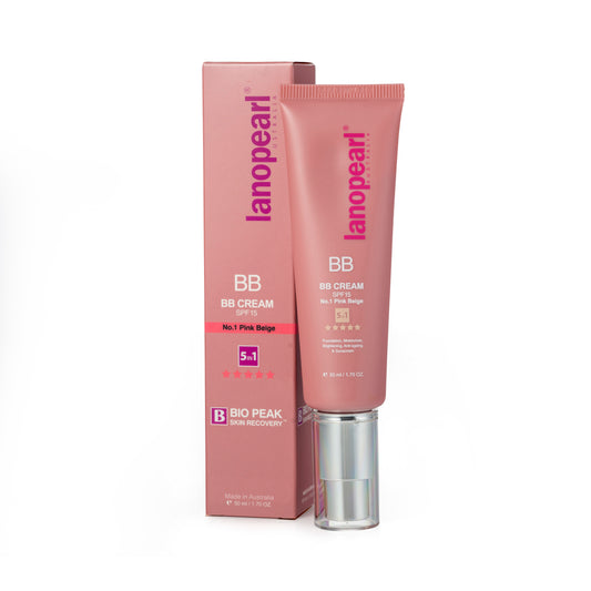 !SmartBuy Lanopearl BB Cream SPF 15 No.1 Pink Beige, 5 in 1 (LB38) 50ml ( EXp 2027.12 )