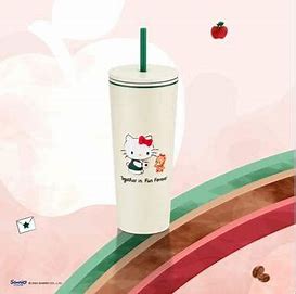 Starbucks & Hello Kitty Cold Cup Kitty With Tiny Chum Stainless Steel