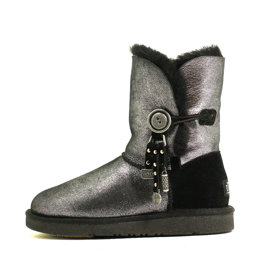 Ozlamb Ugg KIKI MEDIUM UGG BOOT - SILVER