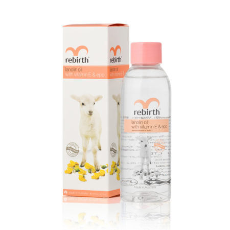 Rebirth Lanolin Oil with Vitamin E & EPO (RB13) 125mL