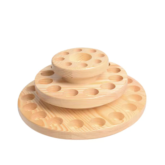 3 Layers Wood Rotating Essential Oil Display Stand for 39 Bottles