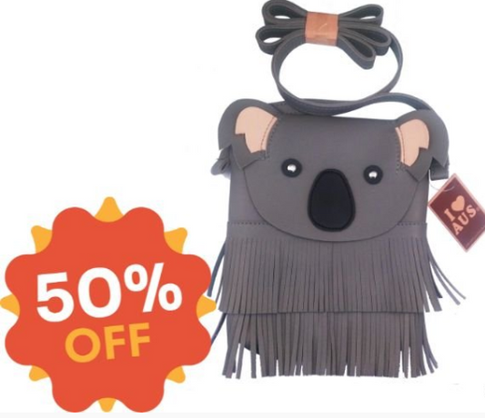 Australian Souvenir Koala shape shoulder bag with tassel