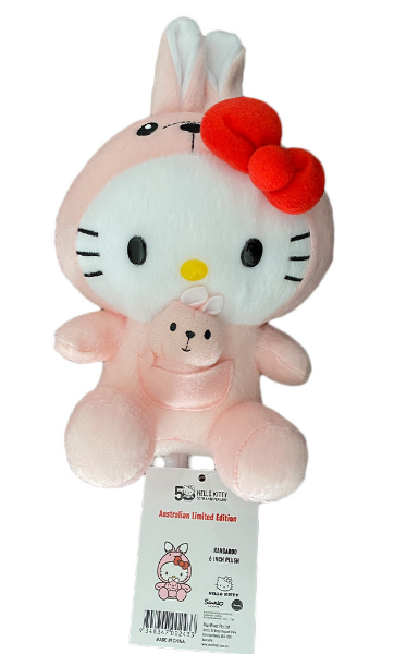 50th Anniversary Australian Limited edition Hello Kitty Plush 6 inch Kangaroo Pink