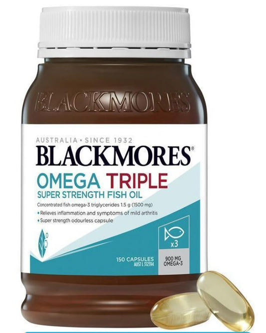 Blackmores Omega Triple High Strength Fish Oil 150 Capsules