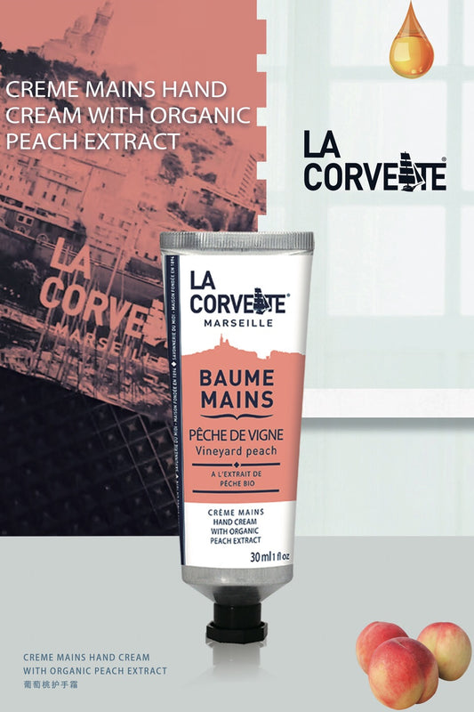 La Corvette Marseille Hand Cream with Vineyard Peach 30ml