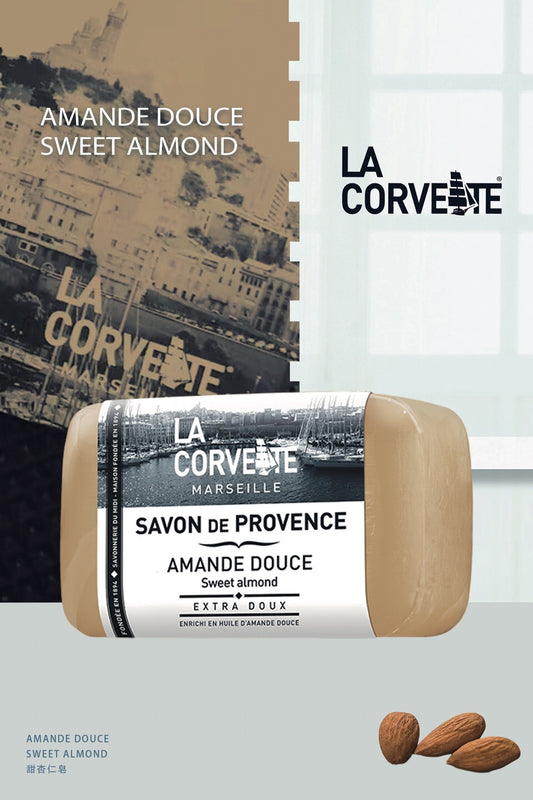 La Corvette Marseille Savon de Provence Sweet Almond Soap 100g