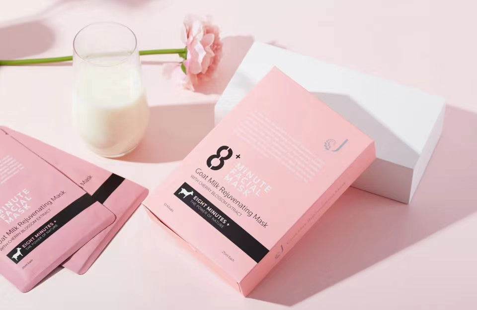 8+ Minute Goat Milk Rejuvenating Mask With Cherry Blossom Extract 10x25ml 粉膜