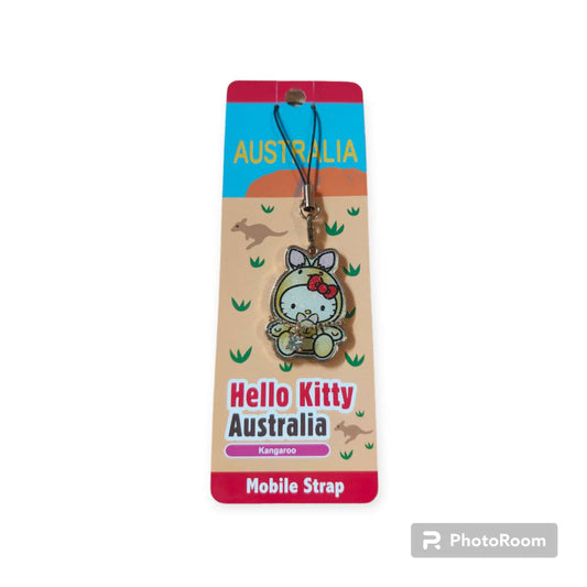 Australian Hello Kitty Kangaroo Mobile Strap