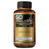 GO Healthy Ashwagandha 8000+ Stress & Energy 1-a-day 120 Vege Capsules Exclusive Size