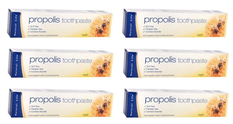 NATURAL LIFE™ PROPOLIS TOOTHPASTE 110G - SLS FREE & PARABEN FREE. CONTAINS FLOURIDE