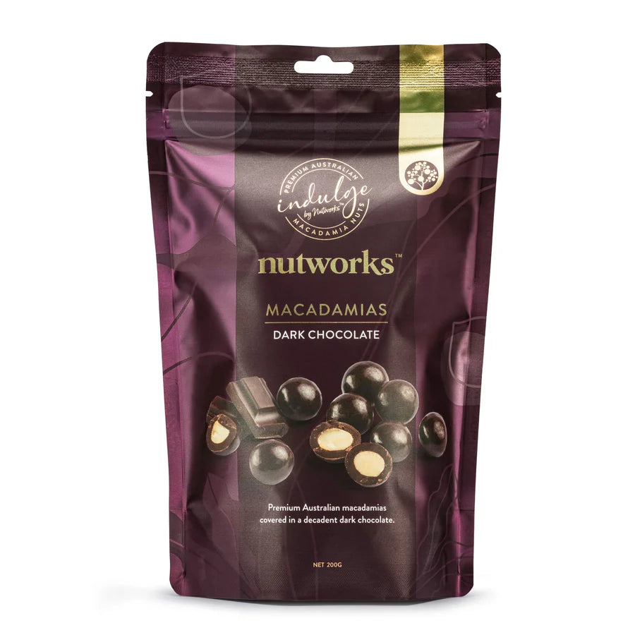 Nut Works Dark Chocolate Macadamias 200g