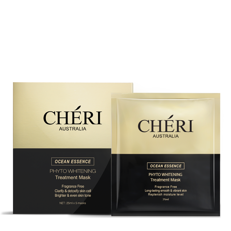 Cheri Phyto Whitening Treatment Ocean Essence Mask x 5 Pack