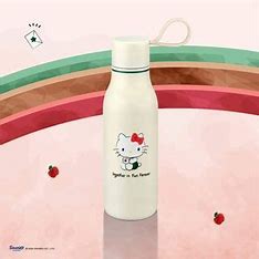 Starbucks & Hello Kitty Holding Coffee Stainless Steel Water Bottle