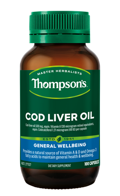 Thompson's Cod Liver Oil 100 Capsules