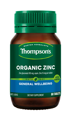 Thompson's Organic Zinc 80 Tablets